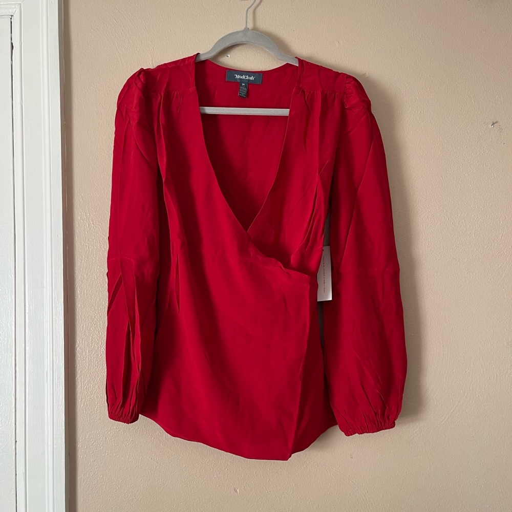 ModCloth As We're Wrapping Up Blouse - Picture 4 of 4